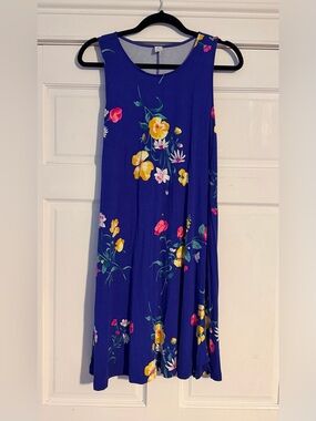 Blue Floral Swing Dress